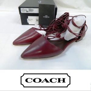 Gorgeous Burgundy COACH d'Orsay Flats NIB Size 9